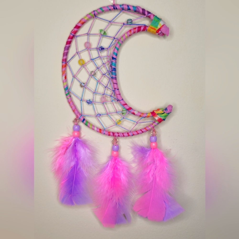 Rainbow Crescent dreamcatcher